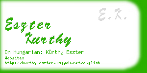 eszter kurthy business card