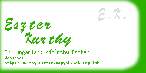 eszter kurthy business card